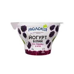 Йогурт "білий на подушці з ягід "Ожина" 5,7% 140г