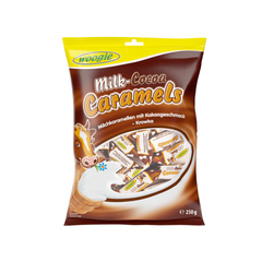 Цукерки Woogie молочна карамель з какао 250г