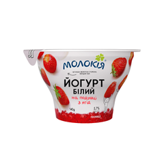 Йогурт "білий на подушці з ягід "Полуниця" 5,7% 140г