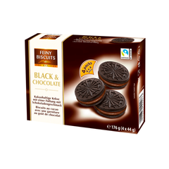 Печиво Подвійне з шоколадною начинкою 176г Feiny Biscuits