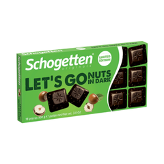 Шоколад Лісовий горіх чорний Schogetten Alpine with Dark Hazelnuts 100г