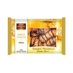 Печиво здобне хрустке з какао-глазур'ю 450г Feiny Biscuits