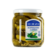 Огірки корнішони Гурман 450г