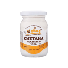 Сметана "Селянська" 25% 180г